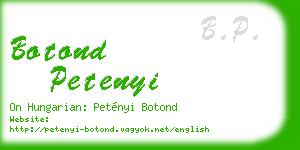 botond petenyi business card